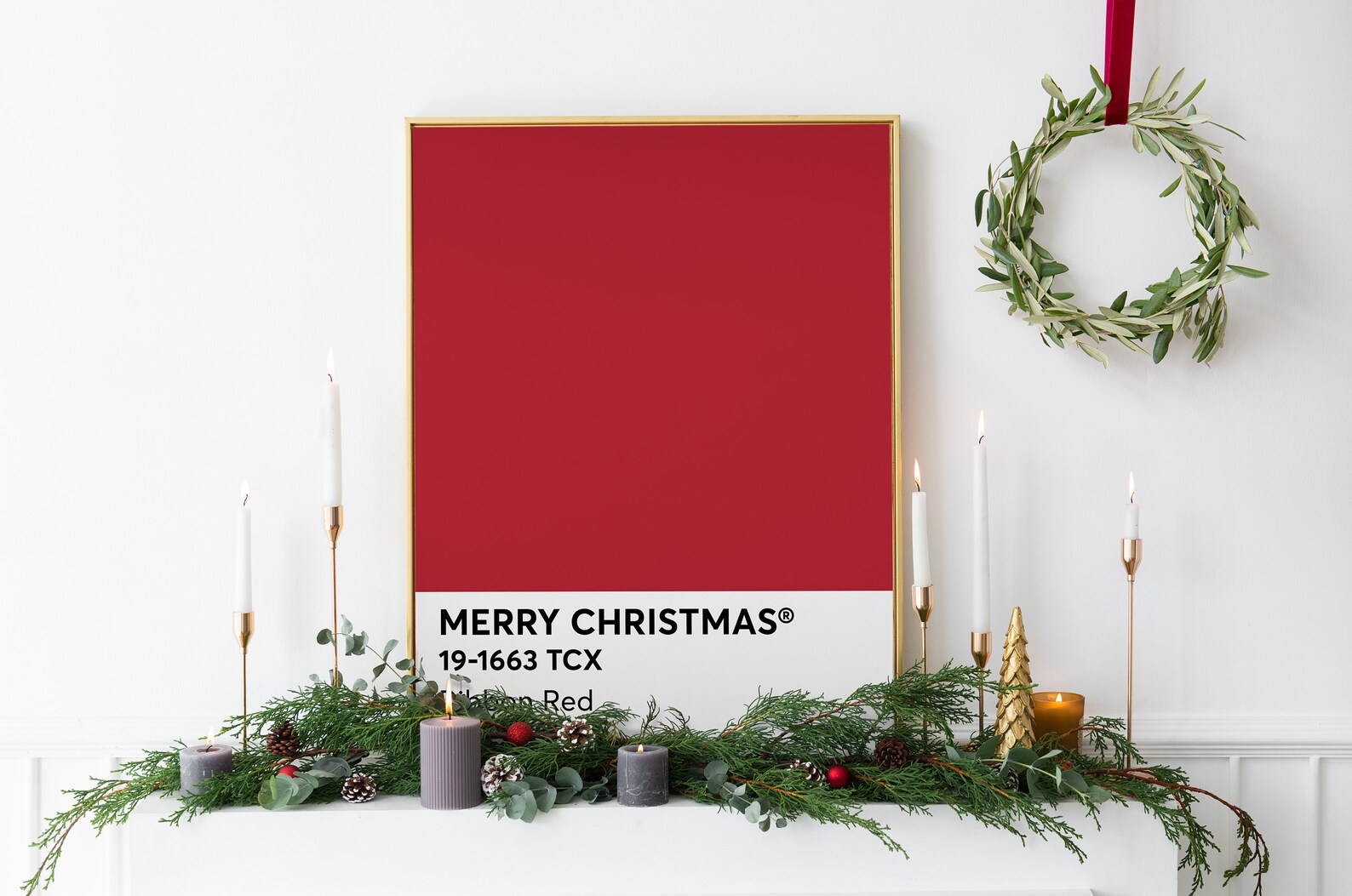 Pantone Merry Christmas Ribbon Red 191663 TCX Christmas Etsy