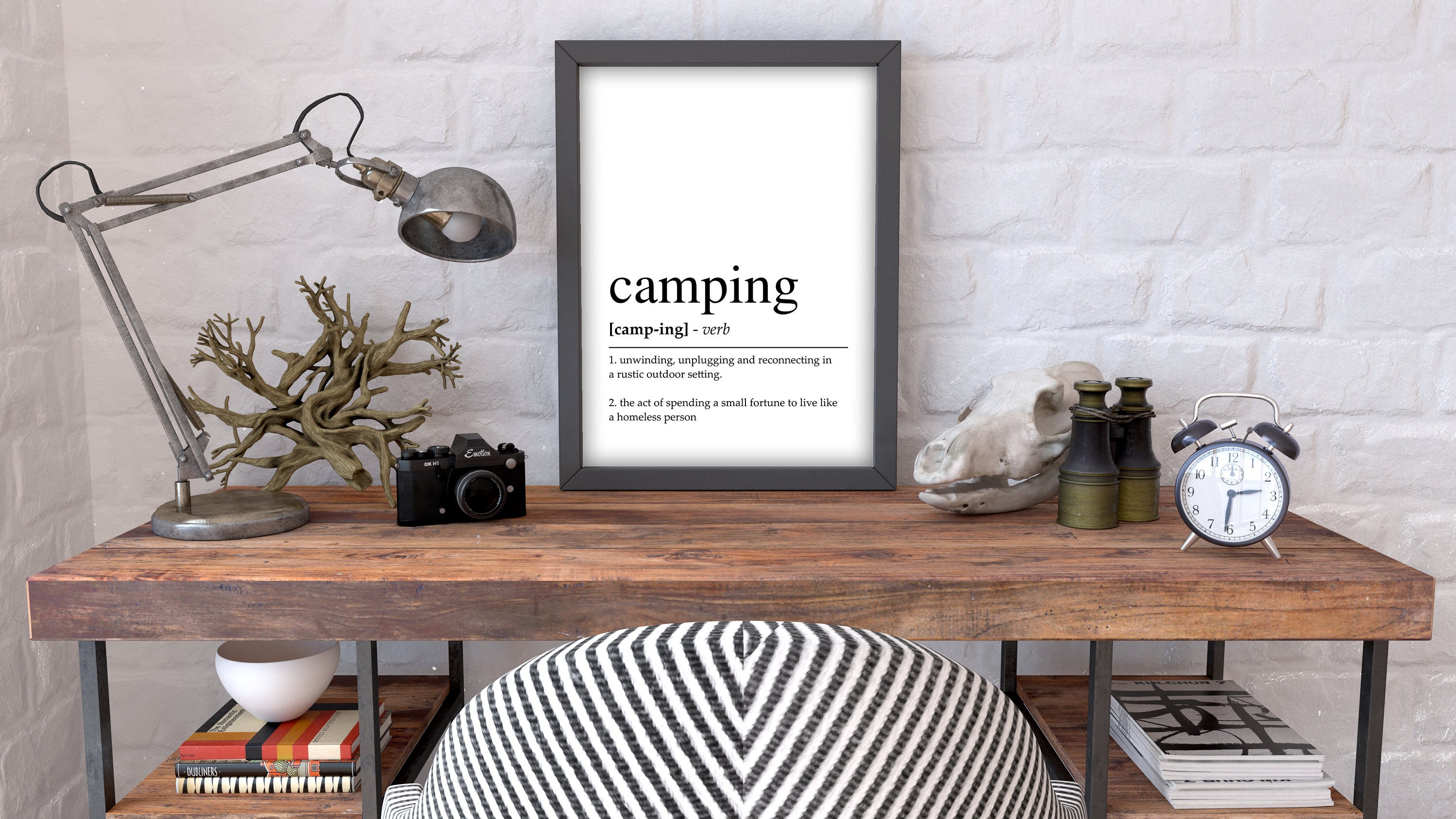 Camping Definition Print Camping Digital Download Camping Etsy