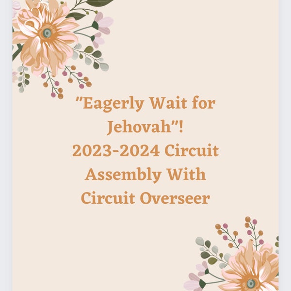 Jw Circuit 2024 Etsy