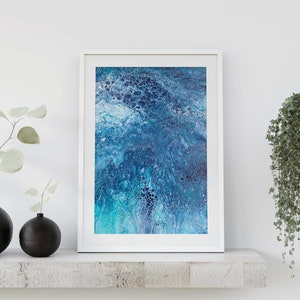 Printable Abstract Art, Ocean Print, Digital Downloadable Art, Ocean Art Print, Digital Wall Art, Beach Digital Print, Print At Home