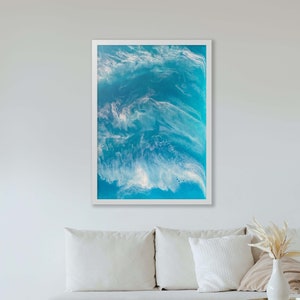 Ocean Resin Print, Aerial Beach Print, Digital Wall Art, Beach Digital Print, Modern Coastal, Digital Download, Print At Home