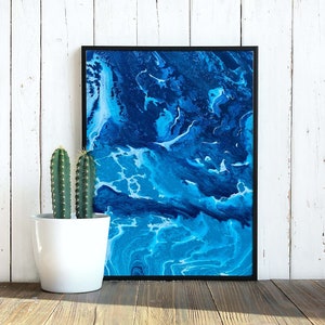 Ocean Art Print, Aerial Beach Print, Digital Wall Art, Beach Digital Print, Modern Coastal, Digital Download, Print At Home, Wall Art