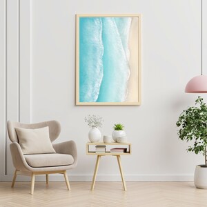 Strand Wellen, Ozean Kunstdrucke, Luftstrand Druck, Digitale Wandkunst, Strand Digitaldruck, moderne Küste, digitaler Download, Ozean Wandkunst