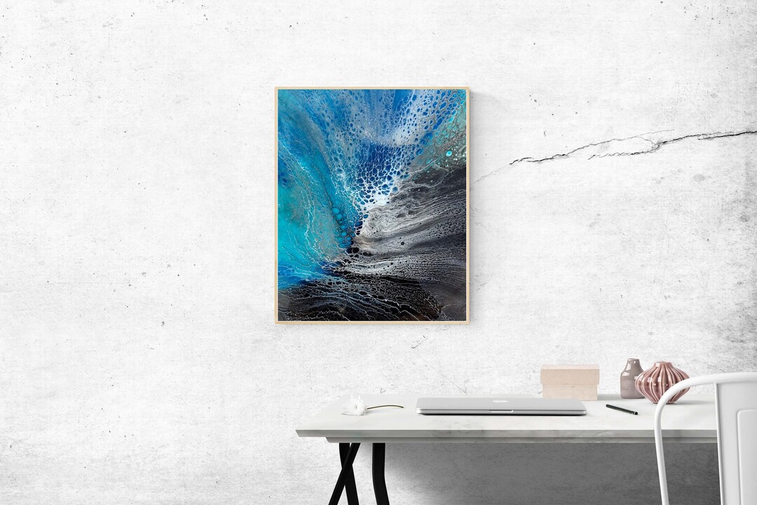 Printable Ocean Art, Resin Print, Ocean Art Prints, Digital Wall Art, Beach Digital Print ...