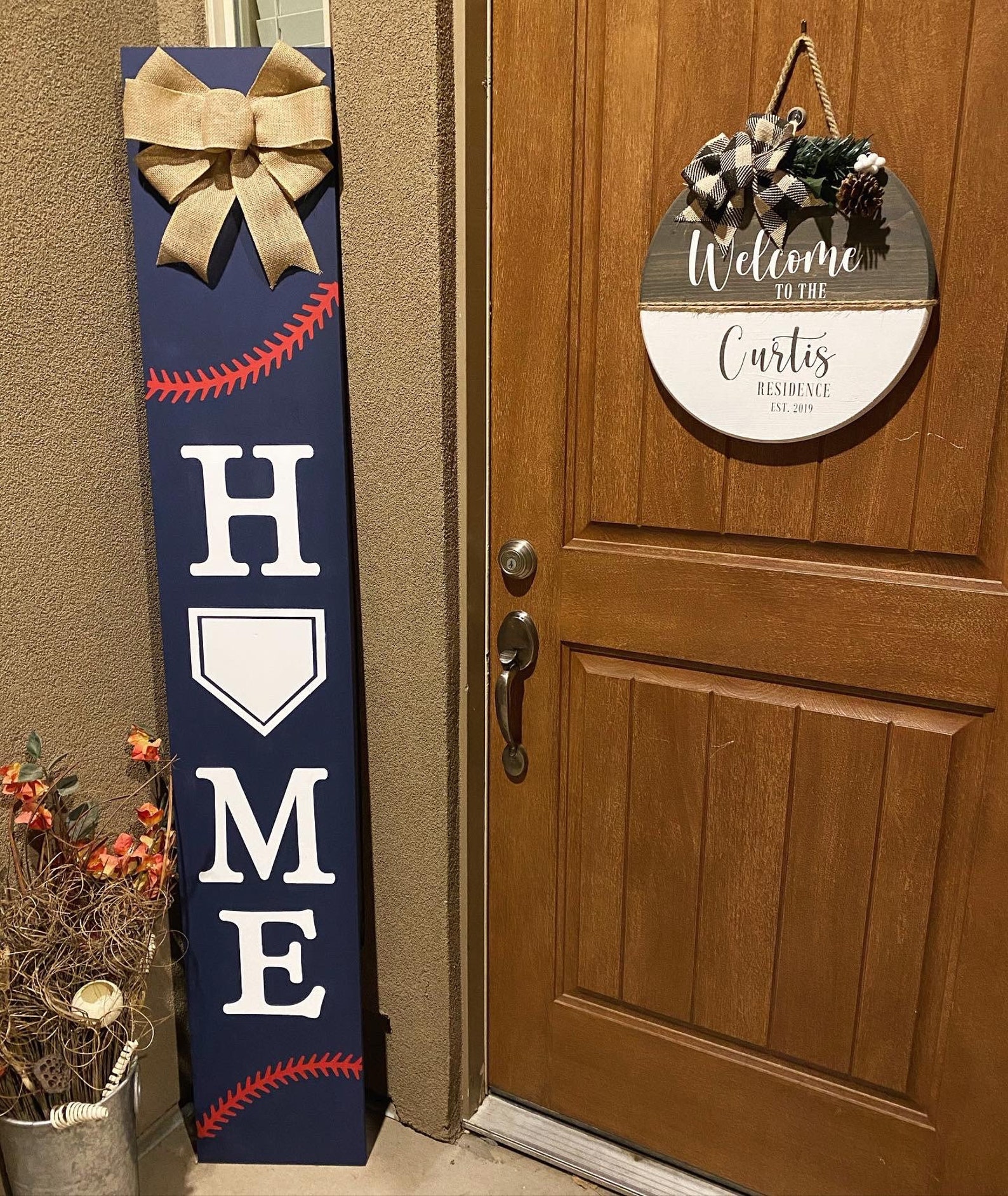 Baseball themed wood porch signs Etsy