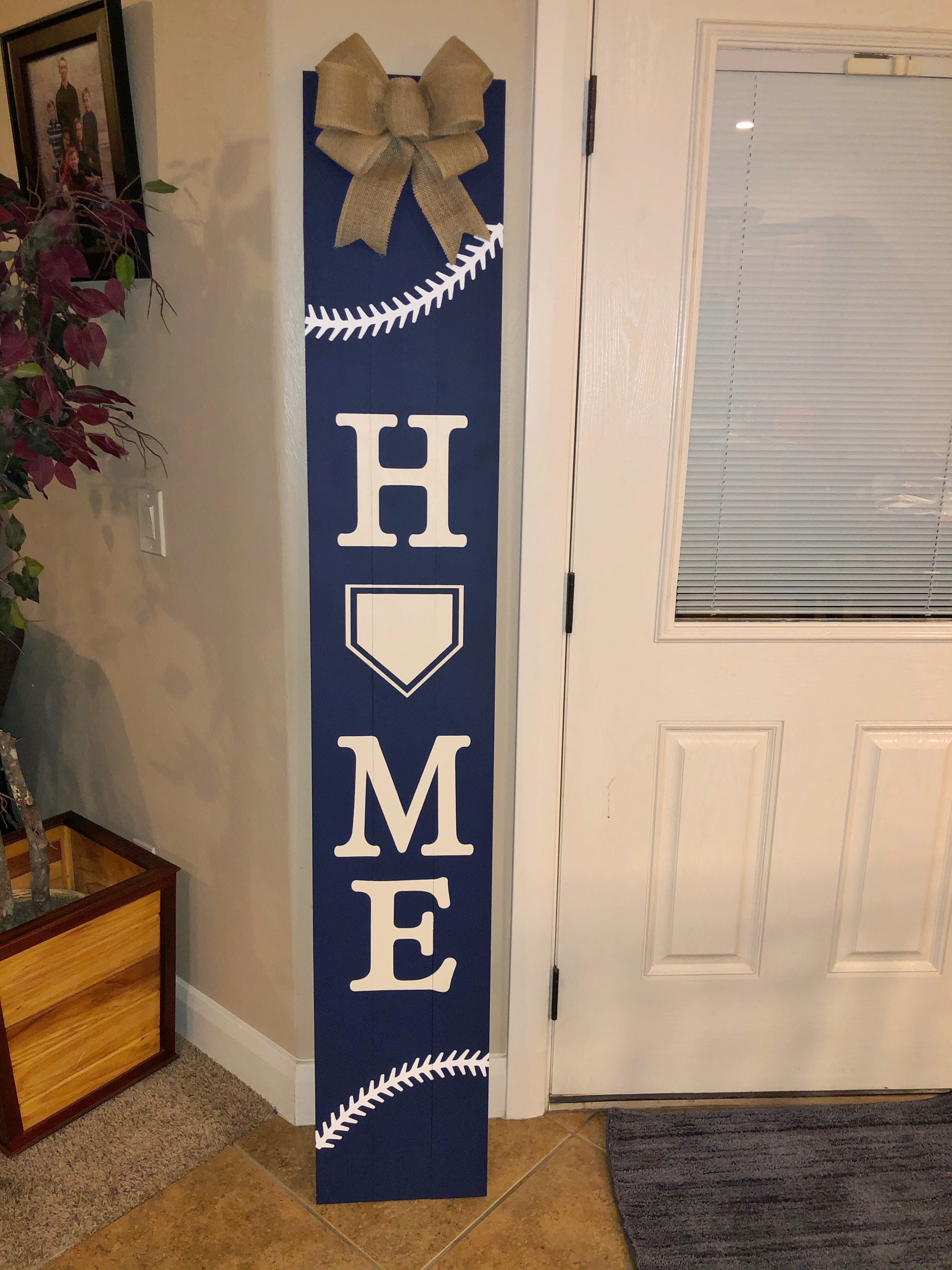 Baseball themed wood porch signs Etsy