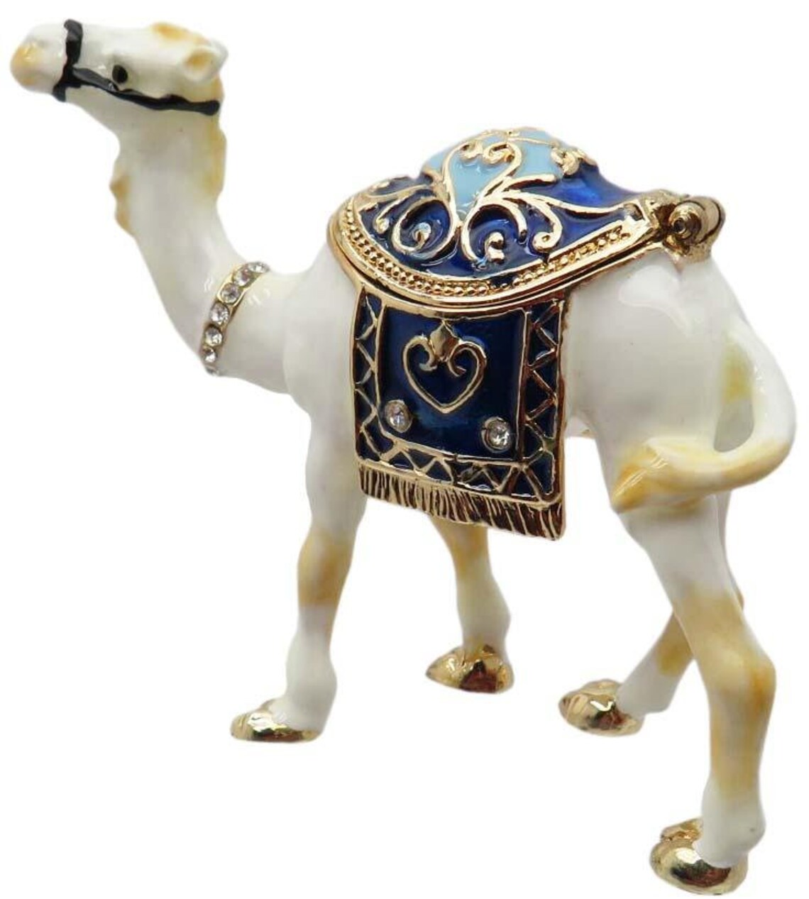 Camel Jeweled Trinket Box with Austrian Crystals White Etsy