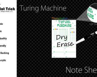 Premium Acrylic Turing Machine Score Sheet Upgrade, Reusable, Wet Erase and Dry Erase