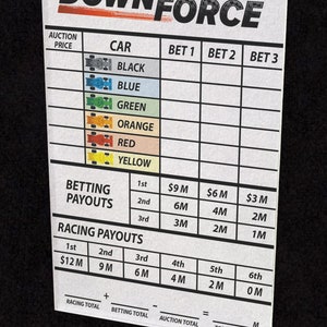 Premium Acrylic Downforce Score Sheet Upgrade, Reusable, Dry Erase - Etsy