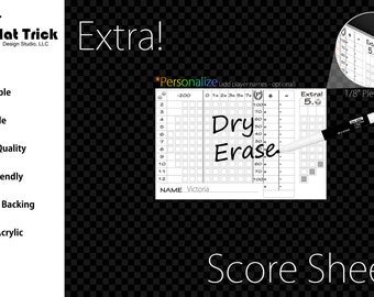 Hoja de puntuación acrílica premium extra, reutilizable, borrado en seco