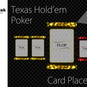 Premium acryl Texas Hold'em Poker-kaartplaatsingsplaten, Flop, Turn, River