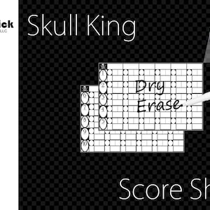 Premium Acrylic Skull King Game Score Sheet Upgrade, Reusable, Dry Erase