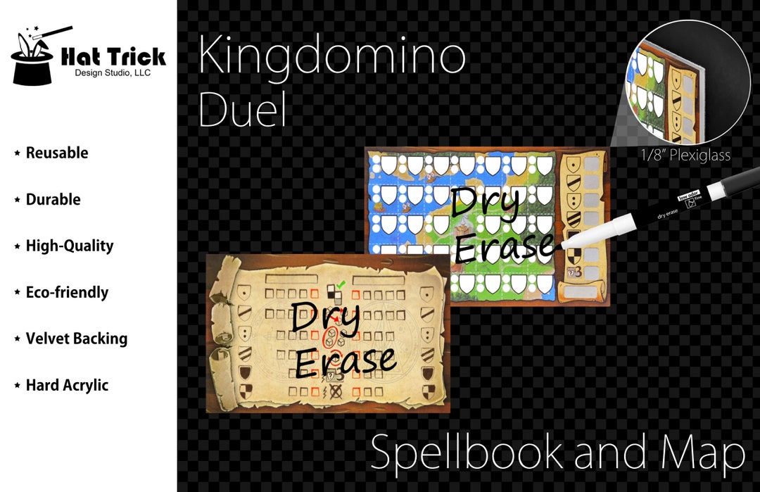 Duel Score Card.pdf Premium Acrylic Kingdomino Duel Spellbook and Map Score Sheet Upgrades ...