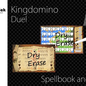 Premium Acrylic Kingdomino Duel Spellbook und Map Score Sheet Upgrades, wiederverwendbar, Score Pad, Score Card, Dry Erase, Plexiglas, umweltfreundlich