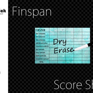 Laminated Finspan Score Sheet, Waterproof, Reusable, Wet Erase and Dry Erase