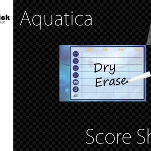 Premium Acrylic Aquatica Score Sheet Upgrade, Reusable, Dry Erase