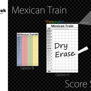Premium mexikanischer Zug-Score-Upgrade, wiederverwendbar, trocken abwischbar