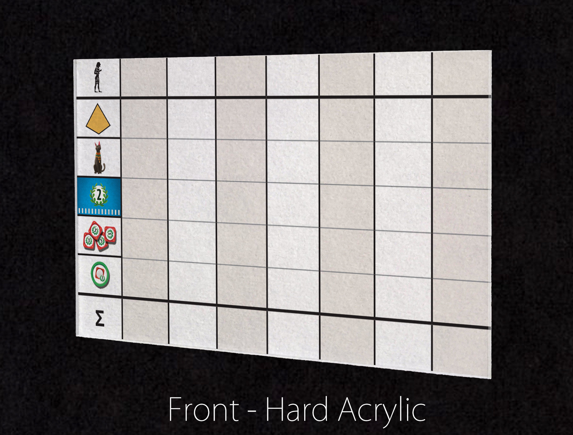 7 Wonders Architects Acrylic Score Sheet – Reusable Dry Erase