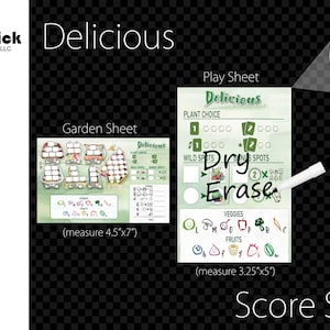 Premium Acrylic Delicious Score Sheet Upgrades, Reusable, Dry Erase