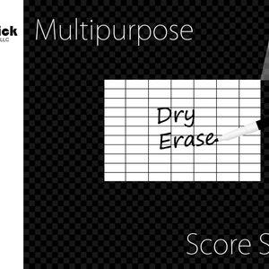 Premium Acrylic Multipurpose Score Sheet, Reusable, Wet Erase and Dry Erase