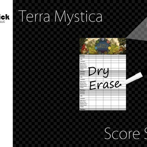 Premium Acrylic Terra Mystica Score Sheet Upgrade, Reusable, Wet Erase and Dry Erase