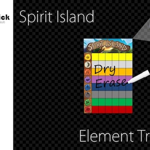 Spirit Island Acrylic Element Tracker, Reusable Dry Erase