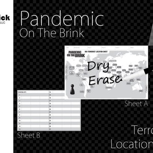 Premium Acrylic Pandemic On The Brink Bio-Tectorist Lageplan Upgrade, wiederverwendbar, trocken abwischbar