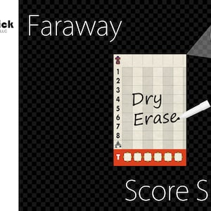 Premium acryl Faraway scoreblad-upgrade, herbruikbaar, droog uitwisbaar