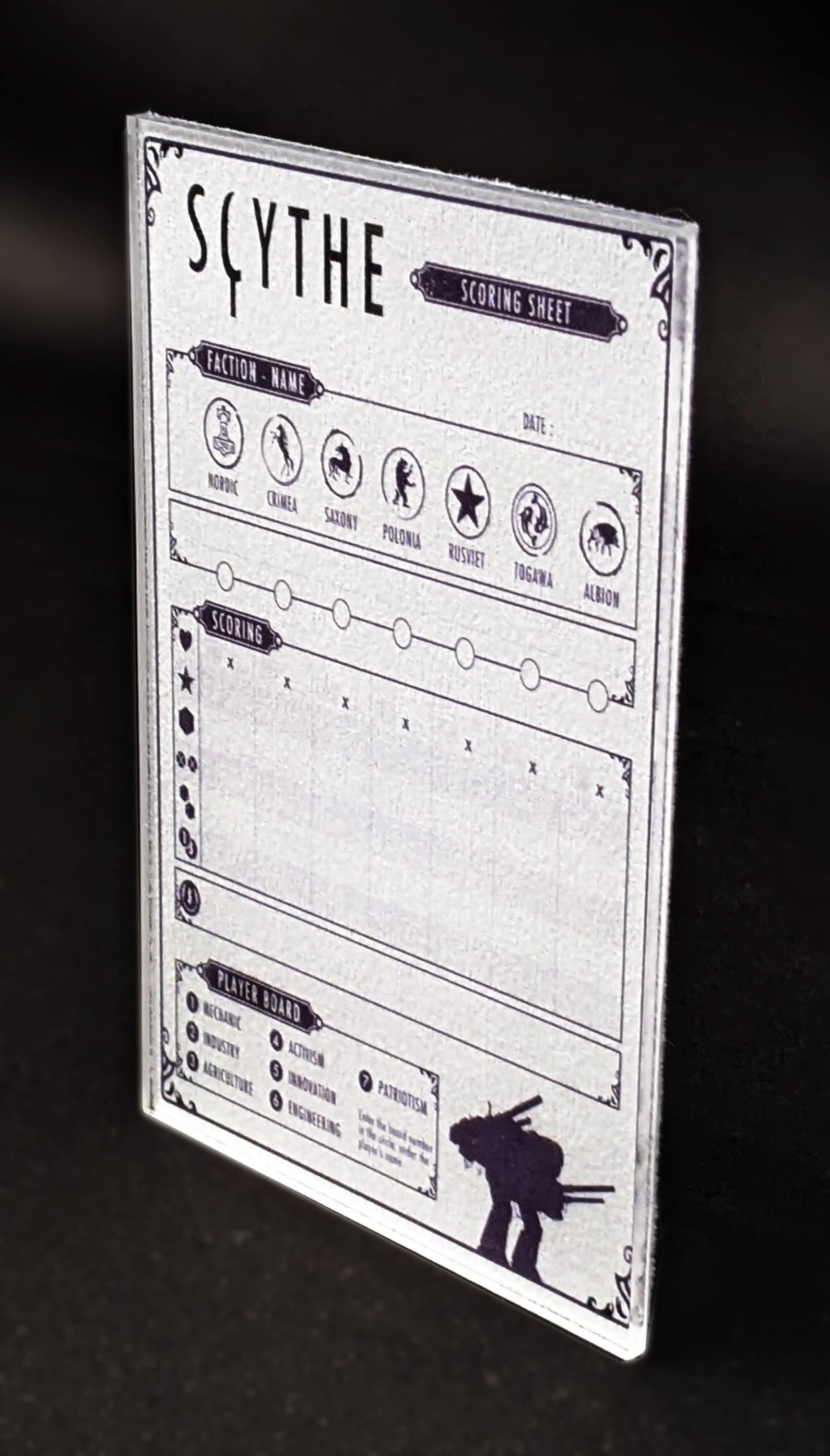 NEW Acrylic Dry Erase Score Sheet for the Earth Board Game Larger Than the  Original Pad -  Sweden