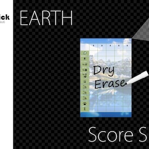 Premium Acrylic Earth Board Score Sheet Upgrade, Reusable, Dry Erase