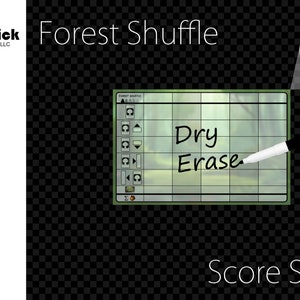 Premium Acrylic Forest Shuffle Score Sheet Upgrade, Reusable, Dry Erase