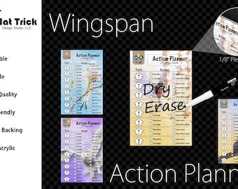 Acrylic Wingspan Action Planner, Wet/Dry Erase, USA Made