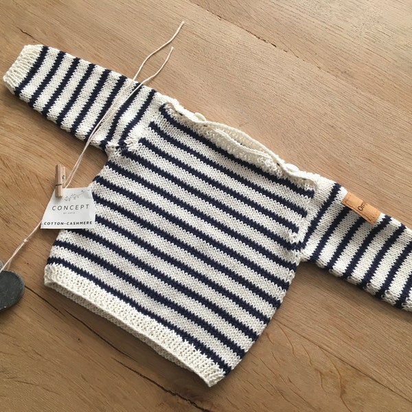 Patron tricot pour pull breton