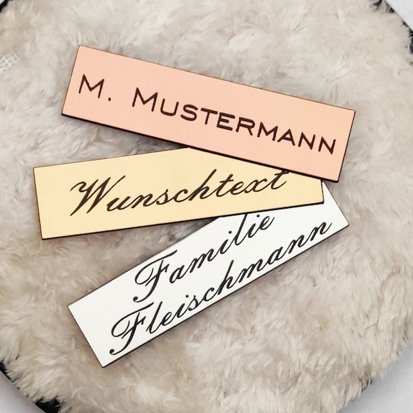 2er Set Klingelschild Türschild Namenschild Briefkastenschild Selbstklebend Mit Individueller Gravur