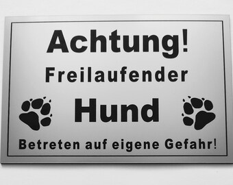 BigTrend24 Hundeschild Warnschild Dog Warn Sign Enter Risk Running 12x4cm Selbstklebend Gravur Schild Achtung Hund BigTrend24 Hundeschild Warnschild Dog Warn Sign Enter Risk Running 12x4cm Selbstklebend Gravur Schild Achtung Hund