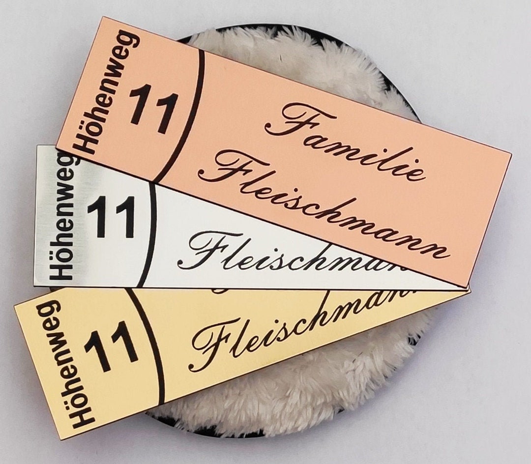 Doorbell Name Plate Mailbox Sign Street and House Number With