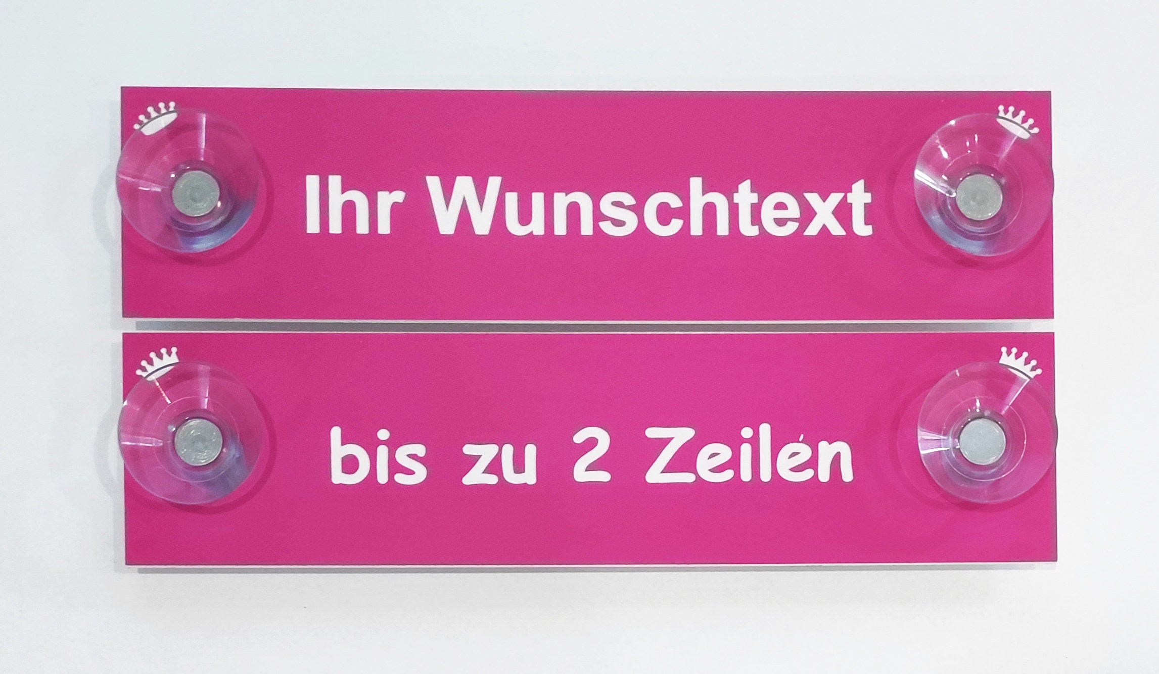 Graviertes Saugnapfschild Mit Wunschtext – Witterungsbeständig, Für THW, Wasserwacht Oder Individuelle Beschriftung (200x50 Mm)