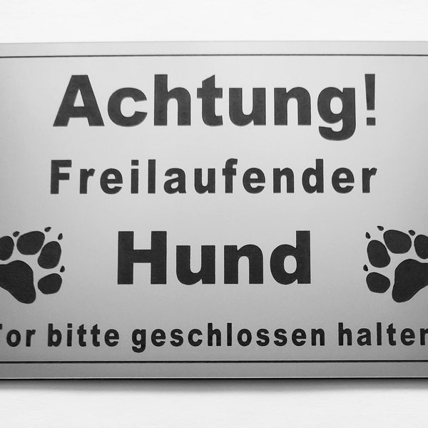 Hundeschild Warnschild Achtung Tor bitte geschlossen halten ! Schild Achtung Hund Selbstklebend