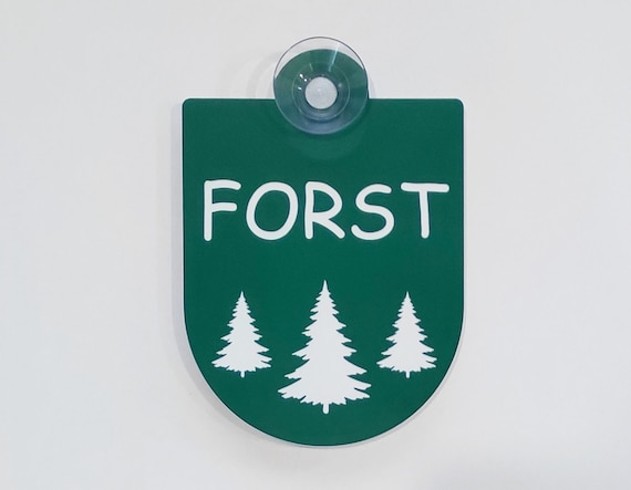 Hinweis Schild Forst Forstwirtschaft Gravur Grün Kunststoff 90x125mm -  .de