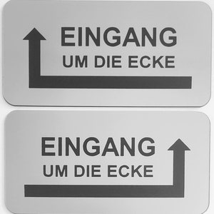 Eingang Schild Um Die Ecke Rechts Links Hinweisschild Wegweiser Briefkastenschild Selbstklebend