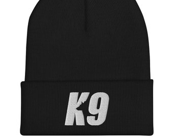 K9 Cuffed Beanie, K-9 Handler, Police K9, Search & Rescue K9, Corrections K9, Military K9, K-9 beanie