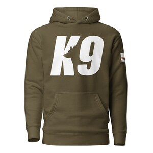 Search & Rescue K9 Hoodie, Orange Line K-9 Hooded Sweatshirt, SAR K9