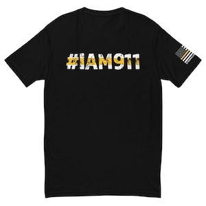I Am 911, 911 Dispatcher T-Shirt, Dispatch Shirt, Dispatcher Gift, Thin Gold Line