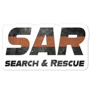 Search & Rescue sticker, SAR, Thin Orange Line