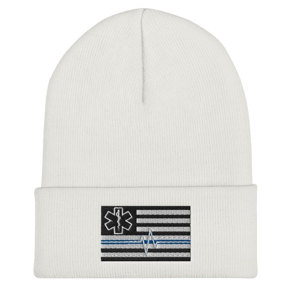 EMS Beanie, EMT Hat, Thin White Line