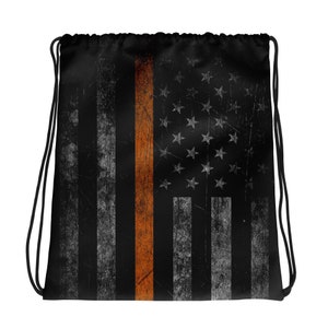 Orange Line Flag, Search & Rescue Drawstring bag, Thin Orange Line, SAR
