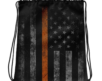 Orange Line Flag, Search & Rescue Drawstring bag, Thin Orange Line, SAR