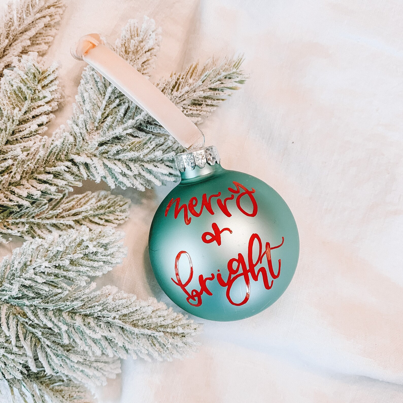 Mint Green Christmas Ornaments 