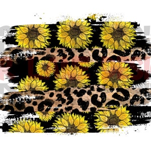 Sunflower and Leopard PNG background | Brush Strokes | Sunflower Brush Strokes | Leopard Brush Strokes (not individual elements).