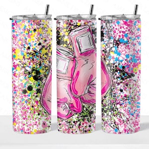 Guantes de boxeo rosados de 20 oz SKINNY TUMBLER envoltura recta 1 archivo jpeg